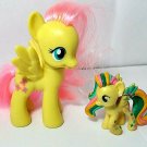 My Little Pony G4 Fluttershy  3" Brushable Pony, tiny Rainbow Power lot of 2