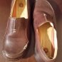 Clarks structured Brown Slip On Slide Loafer Shoes Womens Size 5.5 M Moc GUC