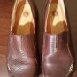 Clarks structured Brown Slip On Slide Loafer Shoes Womens Size 5.5 M Moc GUC