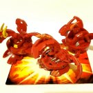 Bakugan Red Pyrus B2 Dragonoid bundle lot of 3 Naga 440g, neo 550g, hyper 500g