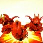 Bakugan Red Pyrus B2 Dragonoid bundle lot of 3 Naga 440g, neo 550g, hyper 500g