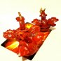 Bakugan Red Pyrus B2 Dragonoid bundle lot of 3 Naga 440g, neo 550g, hyper 500g