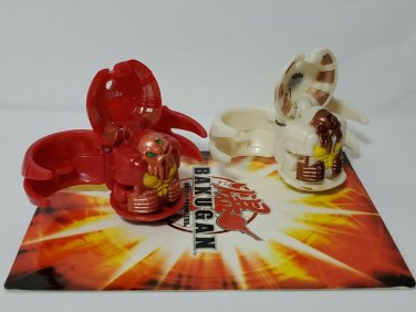 bakugan reaper pyrus 250g, white subterra 420g + 2 cards b1 4 piece bundle lot