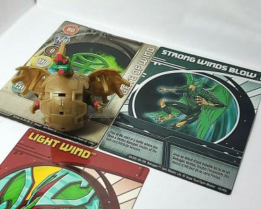 bakugan nemus green ventus reverse attribute 600g & cards very rare!