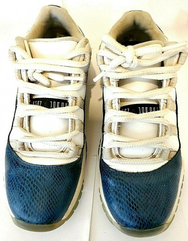 Nike Air Jordan XI 11 Retro Snakeskin Snake Low White Black Navy Sz. 7Y No BOX