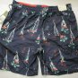 Goodfellow Men's Board Shorts Swim Trunks Lined Tie Waist Sail Boats 4 pockets