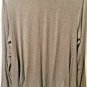LOGO Lori Goldstein Long Open Front Drape Cardigan Chiffon Trim