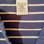 Chico's Women's Stripe half button Blue White blouse Size 1