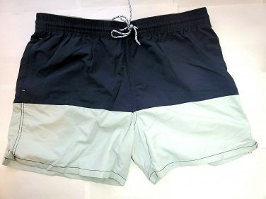 Goodfellow Swim Trunks Board Shorts dark Blue and gray Stretch inner liner sz XL