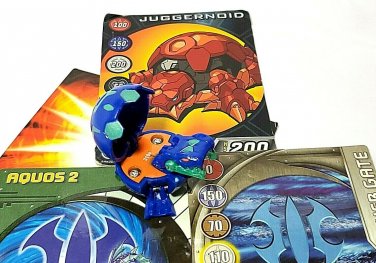 Bakugan Juggernoid Blue Aquos B1 Classic 310G and 3 cards