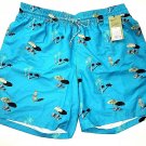 Goodfellow Men's Board Shorts Swim Trunks Lined Tie Waist palm trees 3 pockets