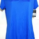 C9 Champion Women Short Sleeve V-Neck Athletic Top Tee Size Medium Blue duo dry
