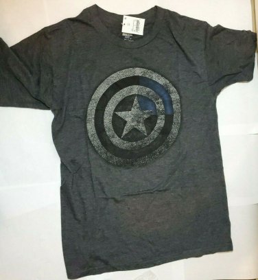Marvel Captain America Mens Tee Shirt - Size SM Dark Gray