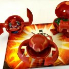 Bakugan B1 Classic Red Pyrus Lot Gorem 330G, terrorclaw 300G, Juggernoid 400g