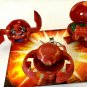 Bakugan B1 Classic Red Pyrus Lot Gorem 330G, terrorclaw 300G, Juggernoid 400g