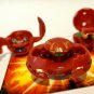 Bakugan B1 Classic Red Pyrus Lot Gorem 330G, terrorclaw 300G, Juggernoid 400g
