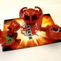 Bakugan B1 Classic Red Pyrus Lot Gorem 330G, terrorclaw 300G, Juggernoid 400g