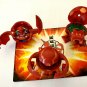 Bakugan B1 Classic Red Pyrus Lot Gorem 330G, terrorclaw 300G, Juggernoid 400g