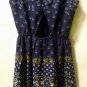 Divided H&M stretch cotton Floral Navy Blue White Mini sleeveless dress size 2