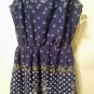 Divided H&M stretch cotton Floral Navy Blue White Mini sleeveless dress size 2