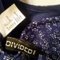 Divided H&M stretch cotton Floral Navy Blue White Mini sleeveless dress size 2