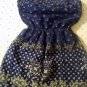 Divided H&M stretch cotton Floral Navy Blue White Mini sleeveless dress size 2