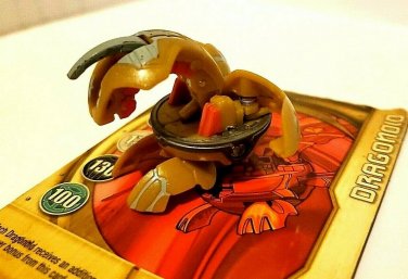Bakugan Delta Dragonoid Tan Haos Reverse Attribute B1 Classic 530G & cards