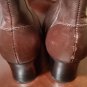 clarks artisan brown leather ankle boots zipper side womens shoes size 10 M