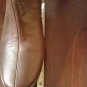 clarks artisan brown leather ankle boots zipper side womens shoes size 10 M