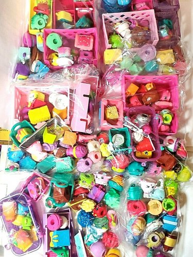 Shopkins Huge mix Lot moose Fruit Smoothie Shoppies Carts Baskets Bags