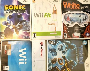 Nintendo Wii Game Lot Bundle 5 Games, sonic unleashed, tron evolution and more!