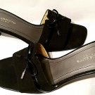 liz claiborne flex women's black shoes stretch open back, open toe 9 M