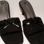 liz claiborne flex women's black shoes stretch open back, open toe 9 M