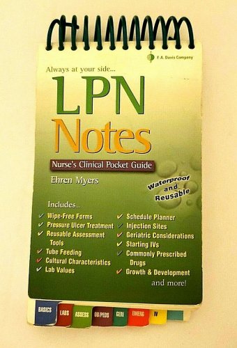 LPN NOTES Nurse's Clinical Pocket Guide Ehren Meyers Tracey Hopkins DAVIS NOTES