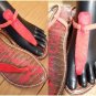 Sam Edelman Gigi Red Ankle Strap Leather Casual Flat Thong Sandals Size 7.5M