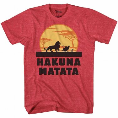 Lion King Hakuna Matata Disney Adult Mens Tee Graphic T-shirt sz L