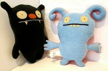 big toe ugly doll, turny burny plush stuffed uglydolls 8" two piece lot