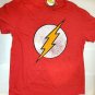 DC Comics The Flash T Shirt Distressed Logo Red sz. L Big Bang Theory Official