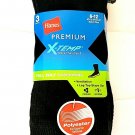 Hanes Premium Men's X-Temp Ventilation Crew Socks Black Size 6-12 (3-Pairs)