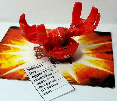 bakugan fear ripper ???g unmarked open core red pyrus b1 series rare