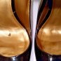 GUESS Women's Black Leather stiletto pumps Peep Toe High Heels Size 8.5 B