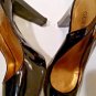 GUESS Women's Black Leather stiletto pumps Peep Toe High Heels Size 8.5 B