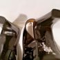 GUESS Women's Black Leather stiletto pumps Peep Toe High Heels Size 8.5 B