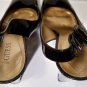 GUESS Women's Black Leather stiletto pumps Peep Toe High Heels Size 8.5 B
