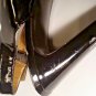 GUESS Women's Black Leather stiletto pumps Peep Toe High Heels Size 8.5 B