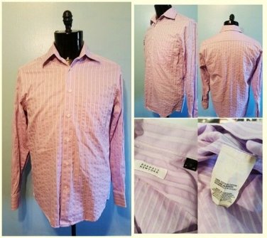 Barneys New York Mens button Down Purple Casual SHIRT M