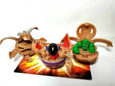 Bakugan tan subterra B2 lot Preyas Diablo 480g, percival 470g, hammer gorem 400g