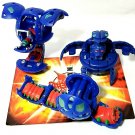 Bakugan Blue Aquos B2 lot of 3 blade tigerra 560g, leeform 500g, wormquake 4100g