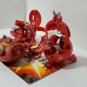 Bakugan Red Pyrus B2 lot of 3 klawgor 620g, hammer gorem 420g, duel elfin 640g