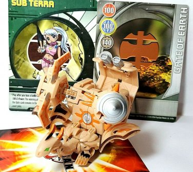 bakugan subterra dharak 720G, rock hammer battlegear 60g + cards 4 piece lot